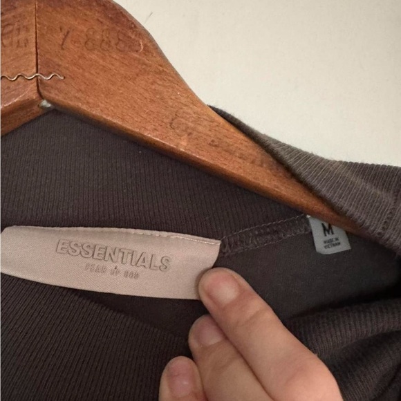 Essentials Charcoal Men's mock neck long sleeve - Picture 4 of 8